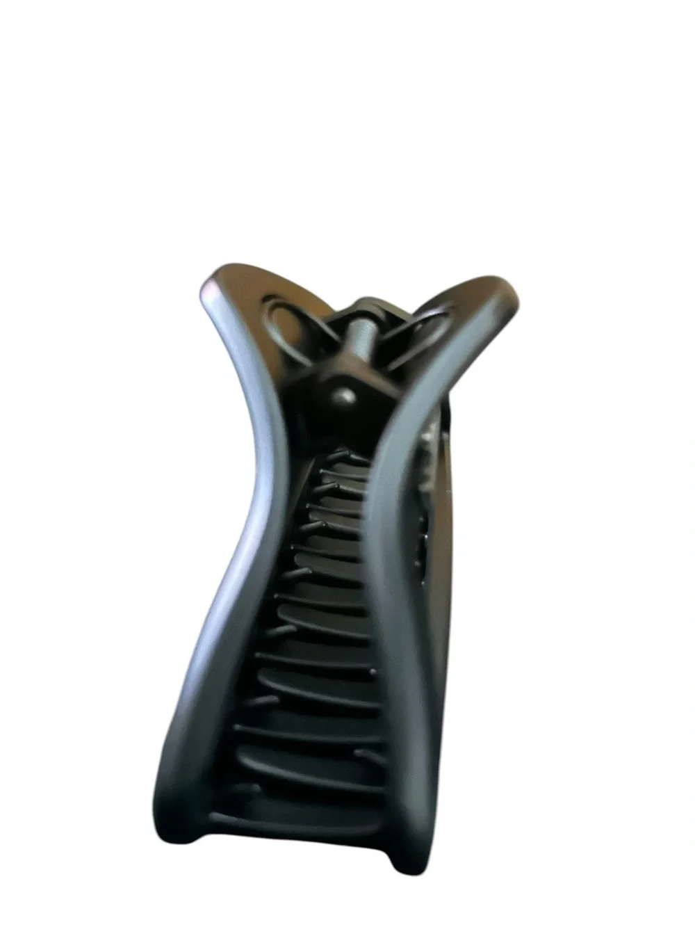 Black Triangle Hair Claw Clip - Designer Logo Detail